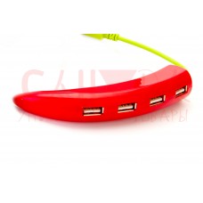Разветвитель USB «ПЕРЧИК», красный
