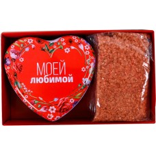 Подарочный набор "Моей любимой": шкатулка-сердце + соль для ванны